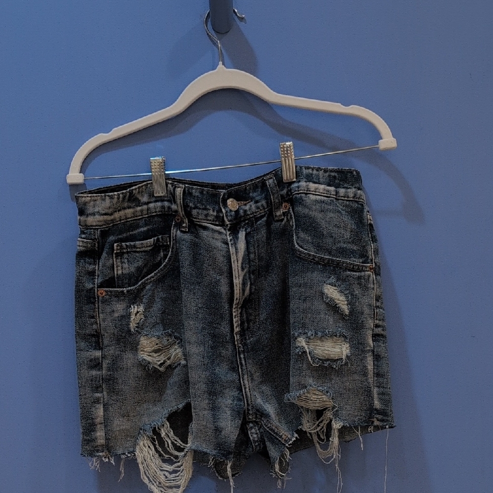 Lucky Brand Distressed Blue Jean Shorts